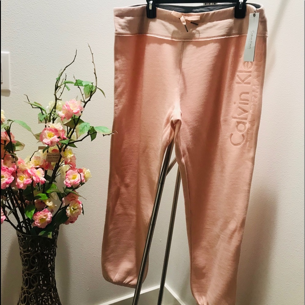 Pink Calvin Klein Performance Sweatpants
